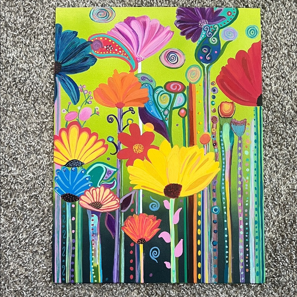 Vibrant Floral Canvas Art